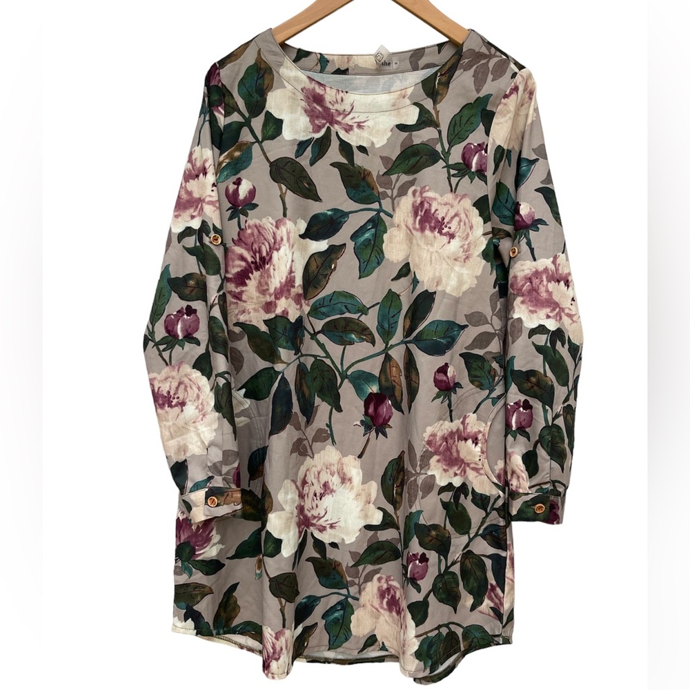 Cupshe mini floral shirt dress size S